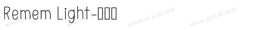 Remem Light字体转换
